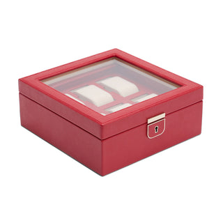 WOLF Palermo 6 Piece Watch Box | Red