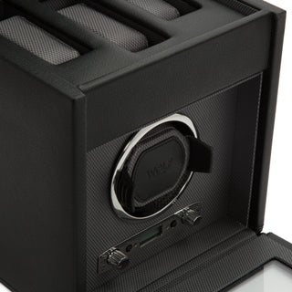 WOLF Viceroy Single Watch Winder with Storage | Black