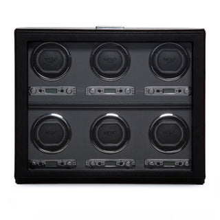 WOLF Viceroy 6 Piece Watch Winder | Black