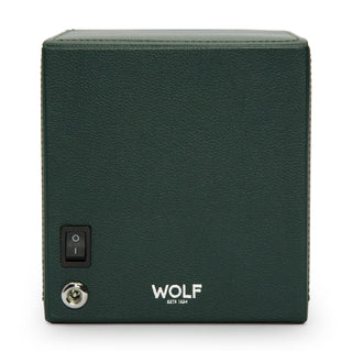 WOLF Cub Single Watch Winder with Cover | Green