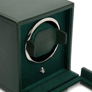 WOLF Cub Single Watch Winder with Cover | Green