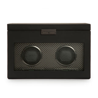 WOLF Axis Double Watch Winder with Storage | Powder Coat