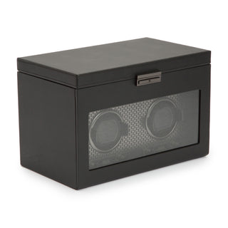 WOLF Axis Double Watch Winder with Storage | Powder Coat