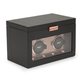 WOLF Axis Double Watch Winder with Storage | Copper