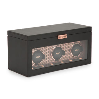 WOLF Axis Triple Watch Winder with Storage | Copper