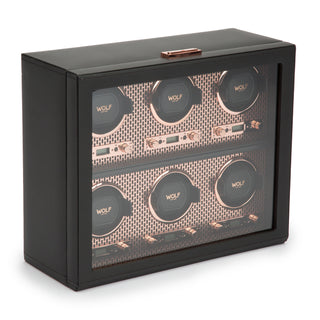 WOLF Axis 6 Piece Watch Winder | Copper