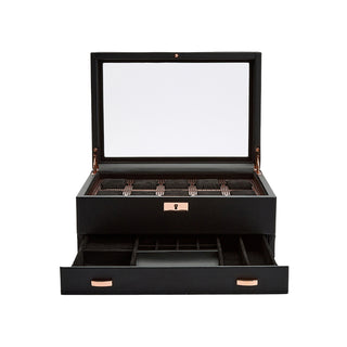 WOLF Axis 10 Piece Watch Box with Drawer | Copper