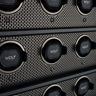 WOLF Powder Coat 12 Piece Watch Winder Cabinet | Powder Coat