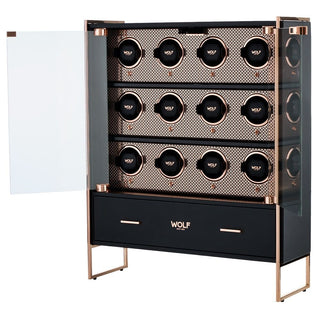 WOLF Powder Coat 12 Piece Watch Winder Cabinet | Copper