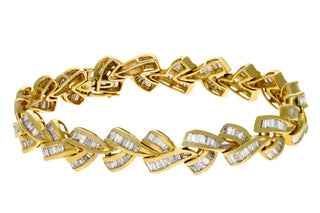 14KT YELLOW GOLD DIAMOND BRACELT