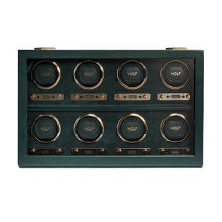 WOLF British Racing 8 Piece Watch Winder | Green