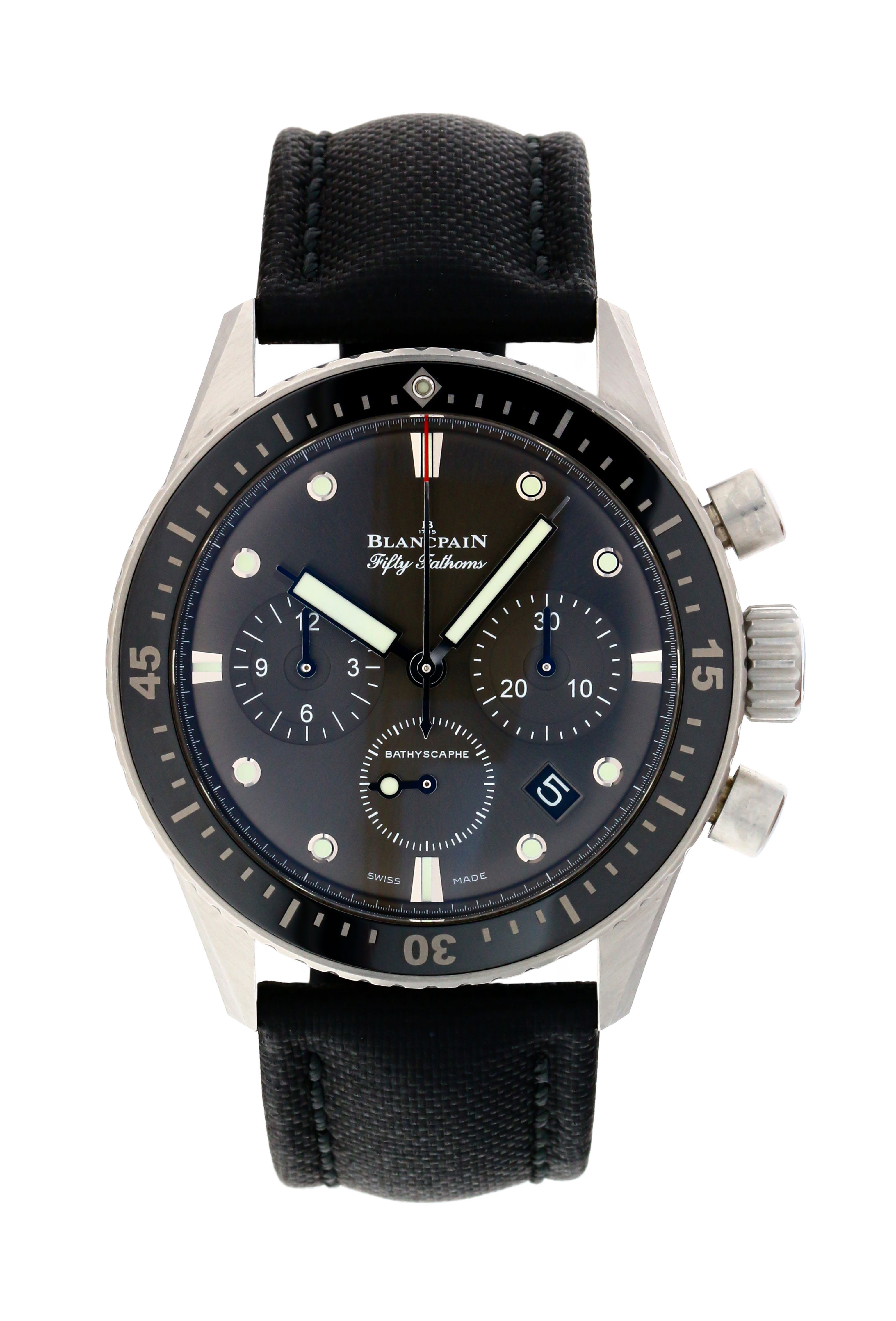 BLANCPAIN FIFTY FATHOMS BATHYSCAPHE CHRONOGRAPH 5200 1110 B52A WATCHFINDER CANADA