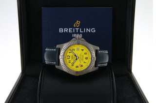 Breitling Titanium Avenger Seawolf 44 MM Automatic Watch Yellow Dial E17370