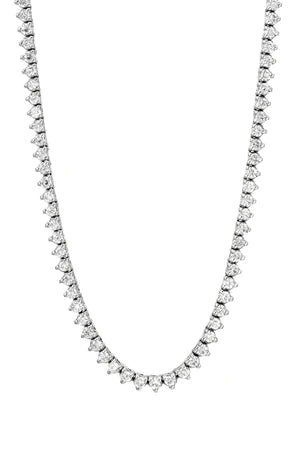 14K WHITE GOLD TENNIS NECKLACE WITH 15.85CT DIAMOND (SI2-I1-H)