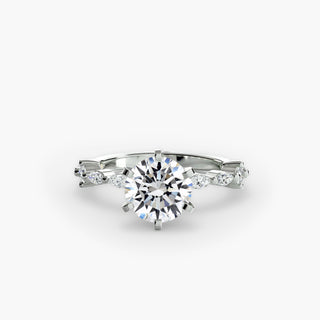 Solitaire with Eternity Pavé