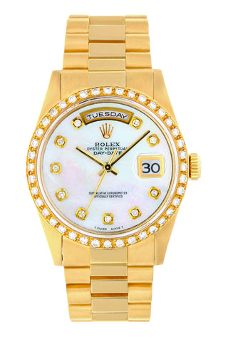 ROLEX DAY DATE 36MM (2006) #118238 (CUSTOM DIAMOND DIAL / CUSTOM DIAMOND BEZEL)