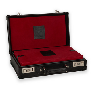 Honoré Ten Piece Watch Trunk | Black/Crimson