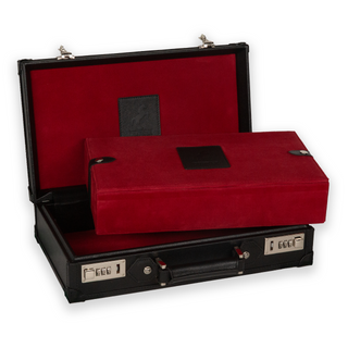 Honoré Ten Piece Watch Trunk | Black/Crimson