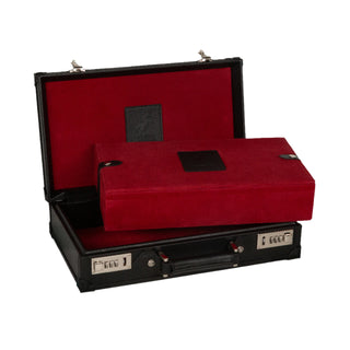 Honoré Ten Piece Watch Trunk | Black/Crimson