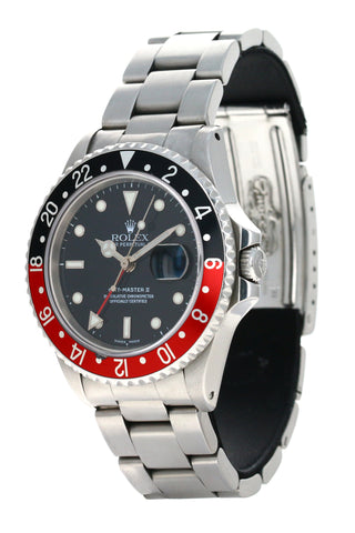 ROLEX GMT-MASTER II 40MM #16760 (1988 B+SP) (FAT LADY BEZEL 'FAT 4') (C24) (CURRENTLY HAS FACTORY REPLACEMENT BEZEL INSTALLED)