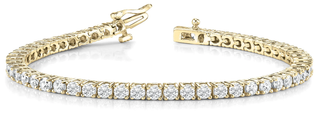 18k YELLOW GOLD  8.10CT DIAMOND TENNIS BRACELT (SI-H-G)